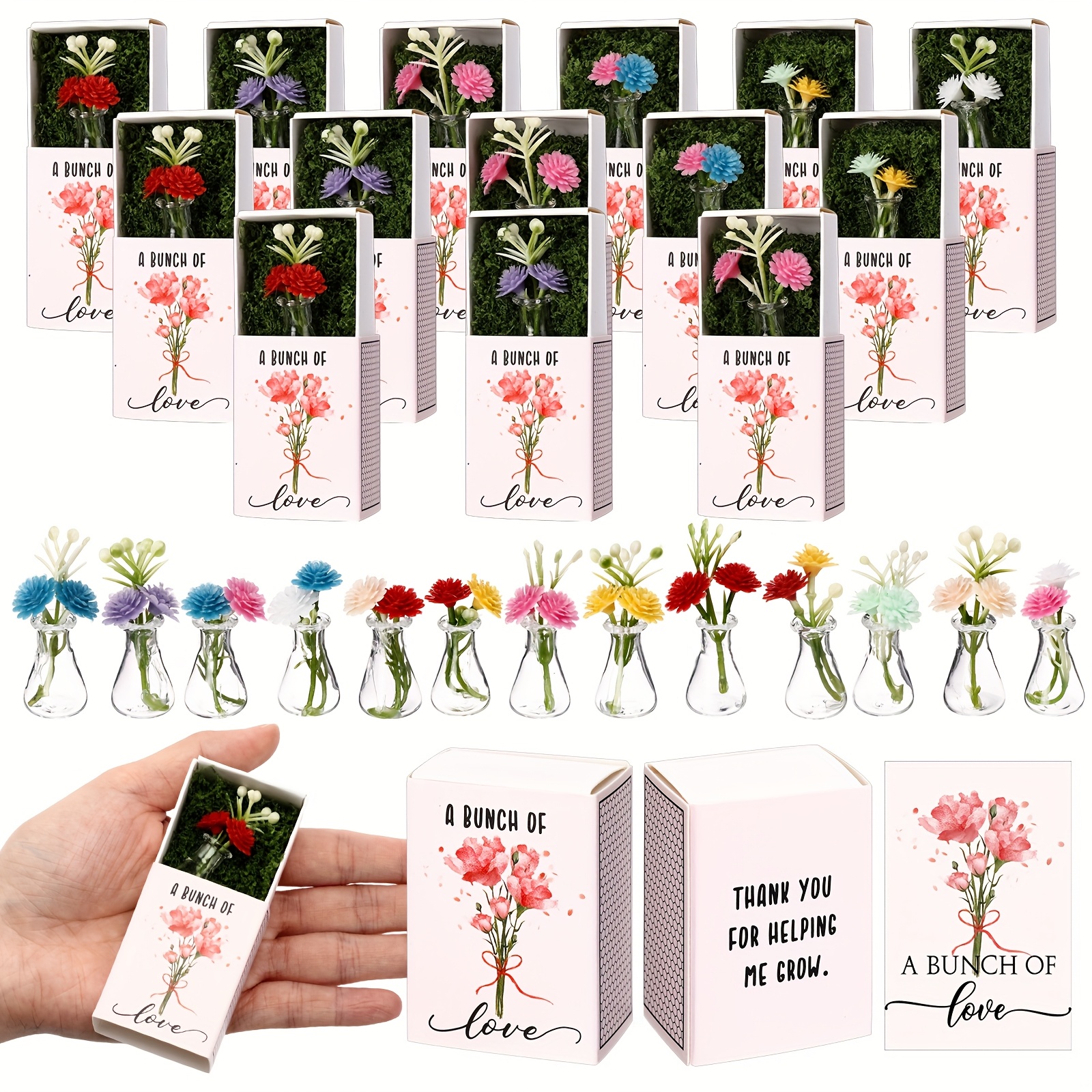 Office Tech - 50 Bulk Mini Bud Vase with