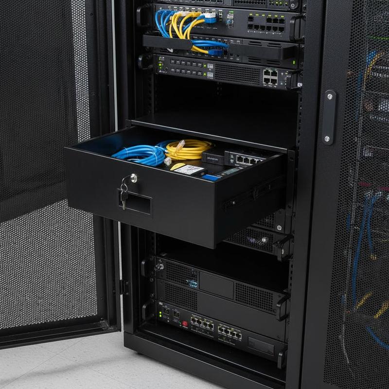 Server Rack Shelf - 4U Server Rack Organizer 19 Inch