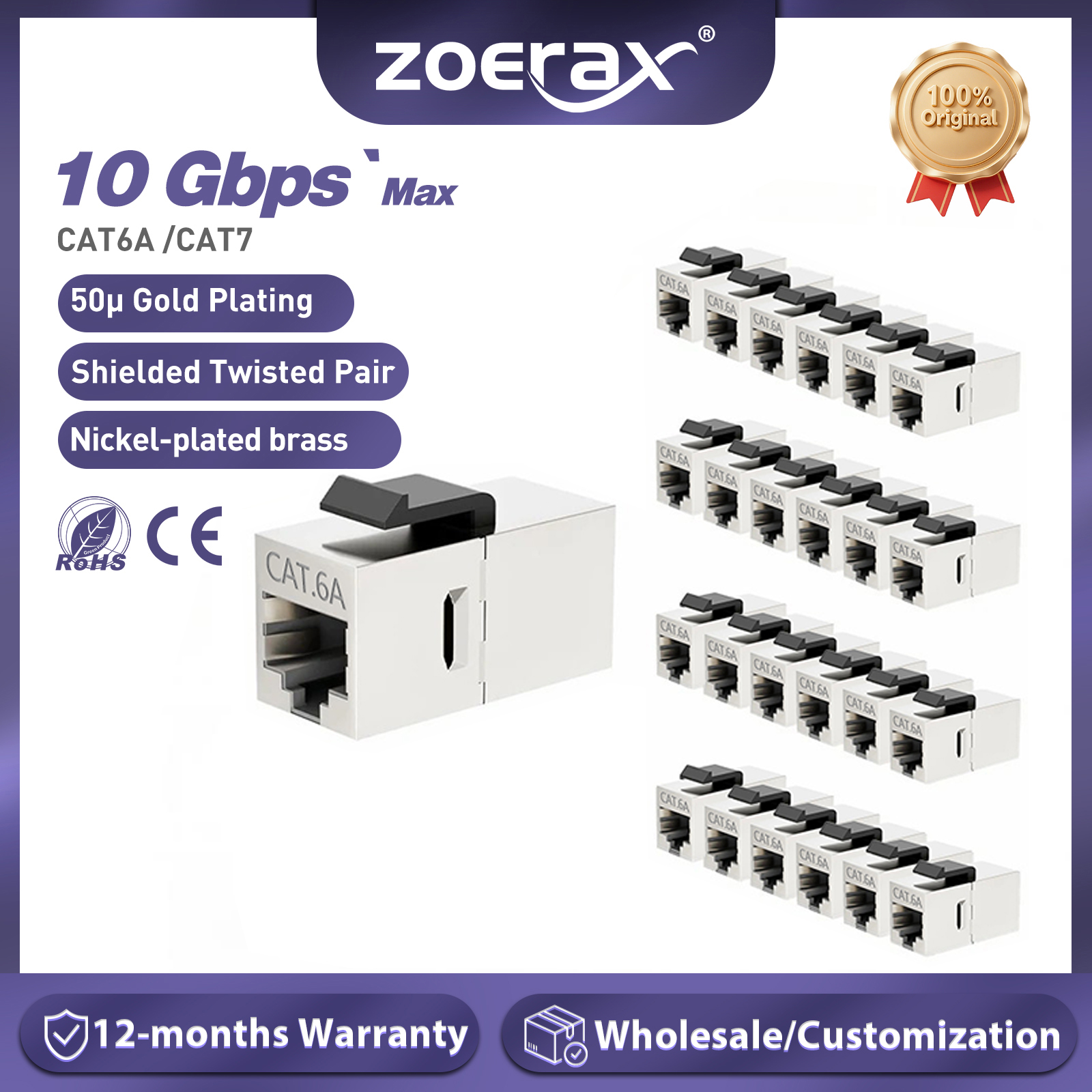 Patch Panel Cat6 - ZoeRax CAT7 CAT6A CAT6 Coupler RJ45