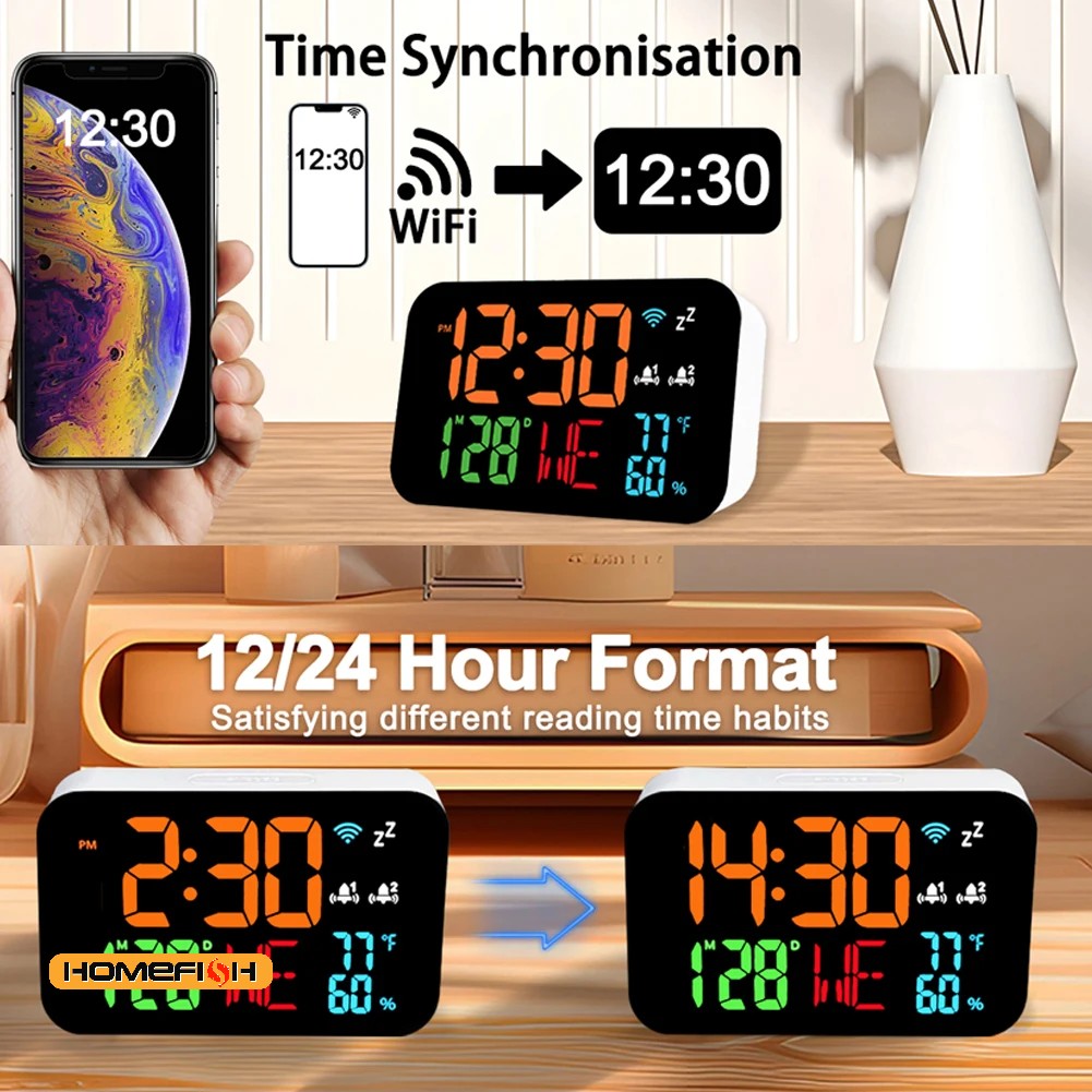 Office Tech Gadgets - Tuya WiFi Desktop Clock Calendar Intelligent
