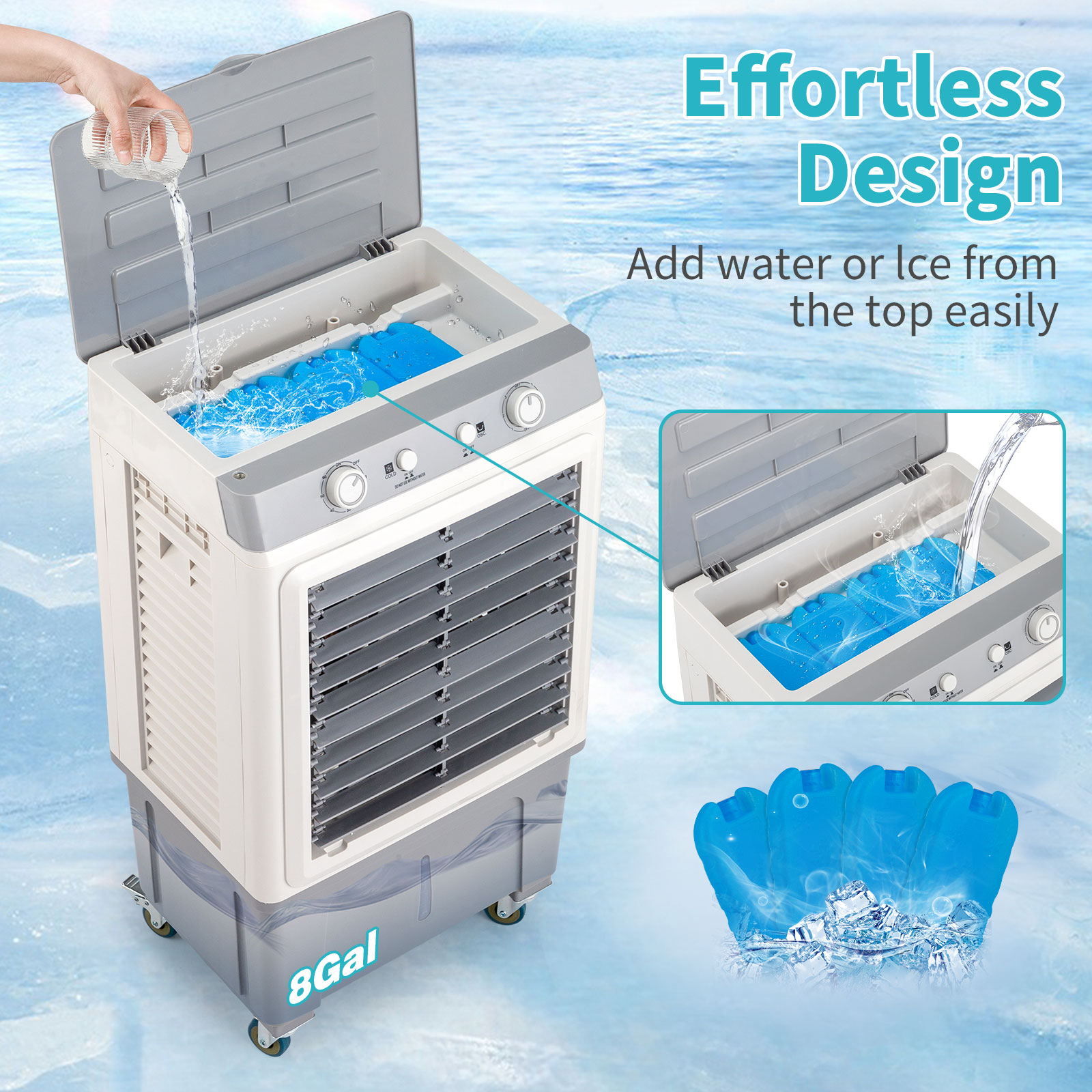 Office Tech - Mechanical Air Cooler Fan with 4