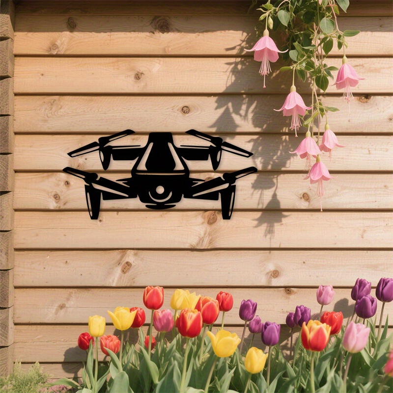 Drone Silhouette Metal Wall Ar - Tech Office Wall Art のレビューと価格