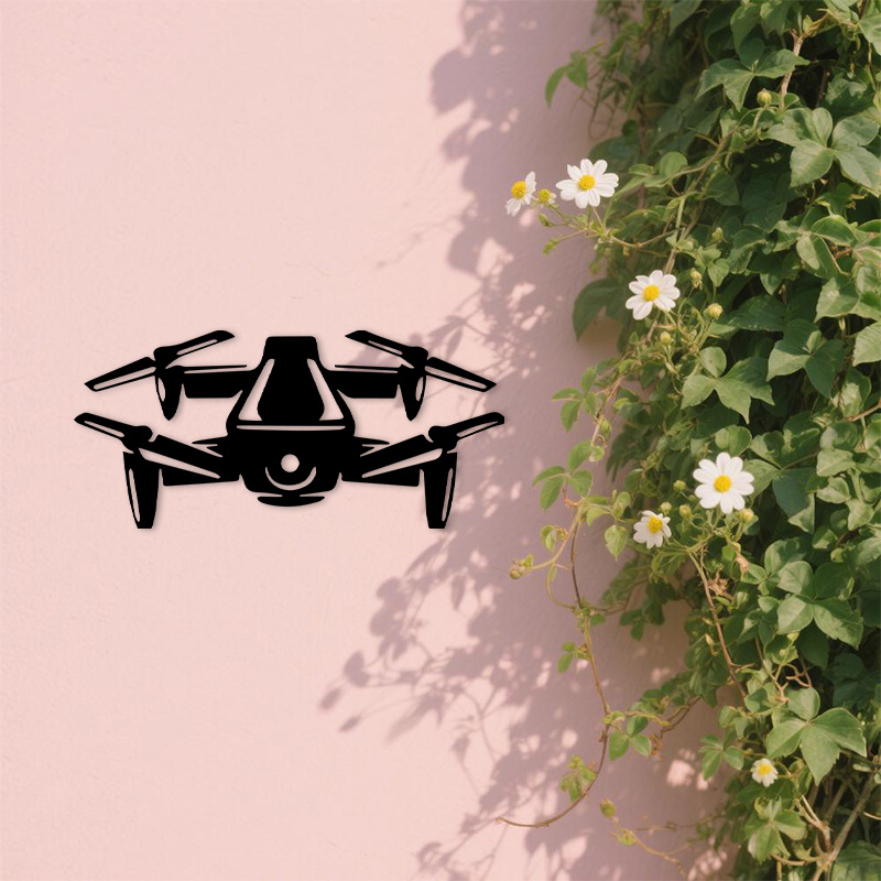 Drone Silhouette Metal Wall Ar - Tech Office Wall Art のレビューと価格