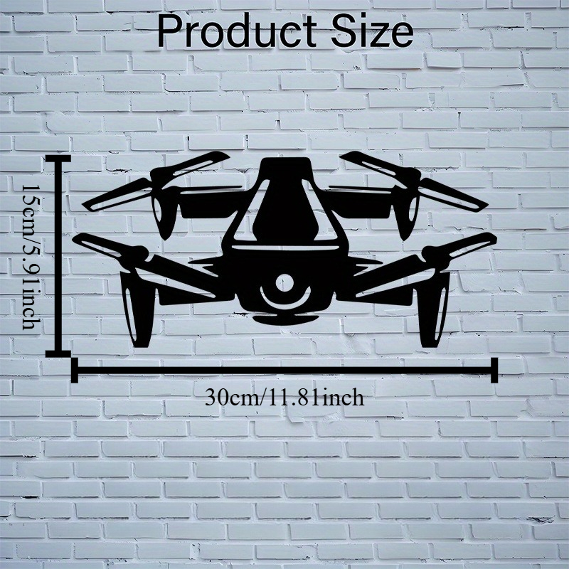 Drone Silhouette Metal Wall Ar - Tech Office Wall Art のレビューと価格
