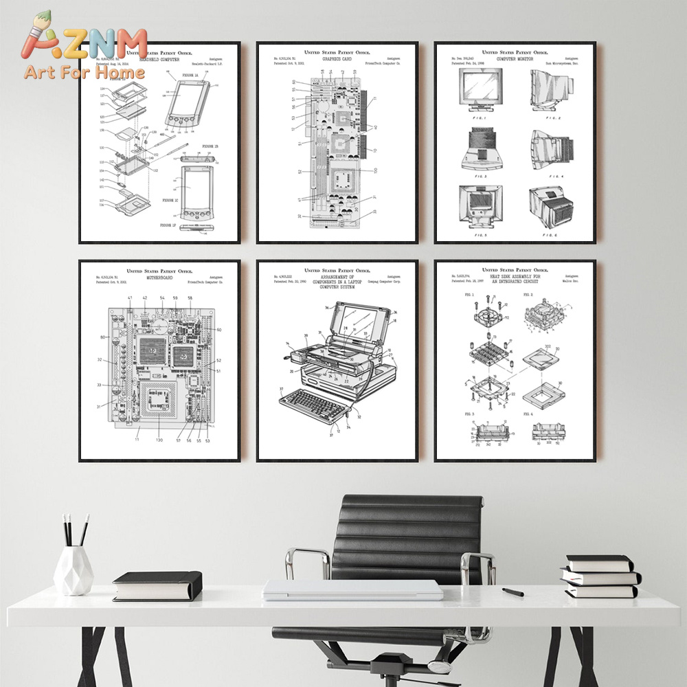 AZNM Computer Motherboard Pate - Tech Office Wall Art のレビューと価格