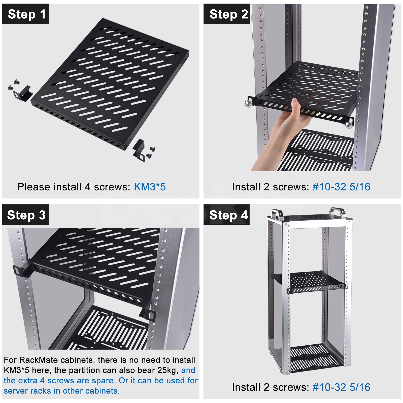 DeskPi RackMate Accessories 10 - Server Rack Shelf のレビューと価格