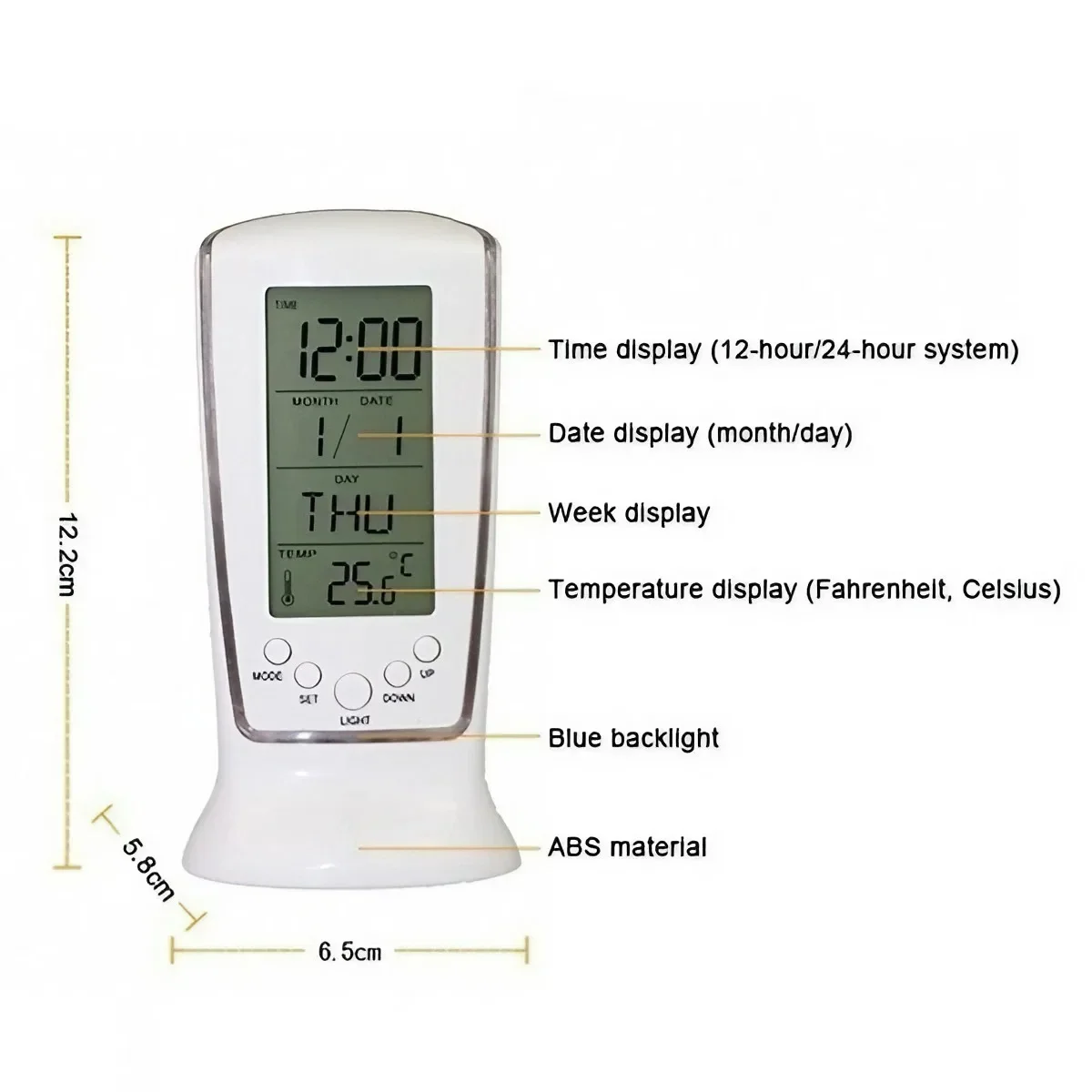 Calendar Clock Digital LED Clo - Office Tech Gadgets のレビューと価格