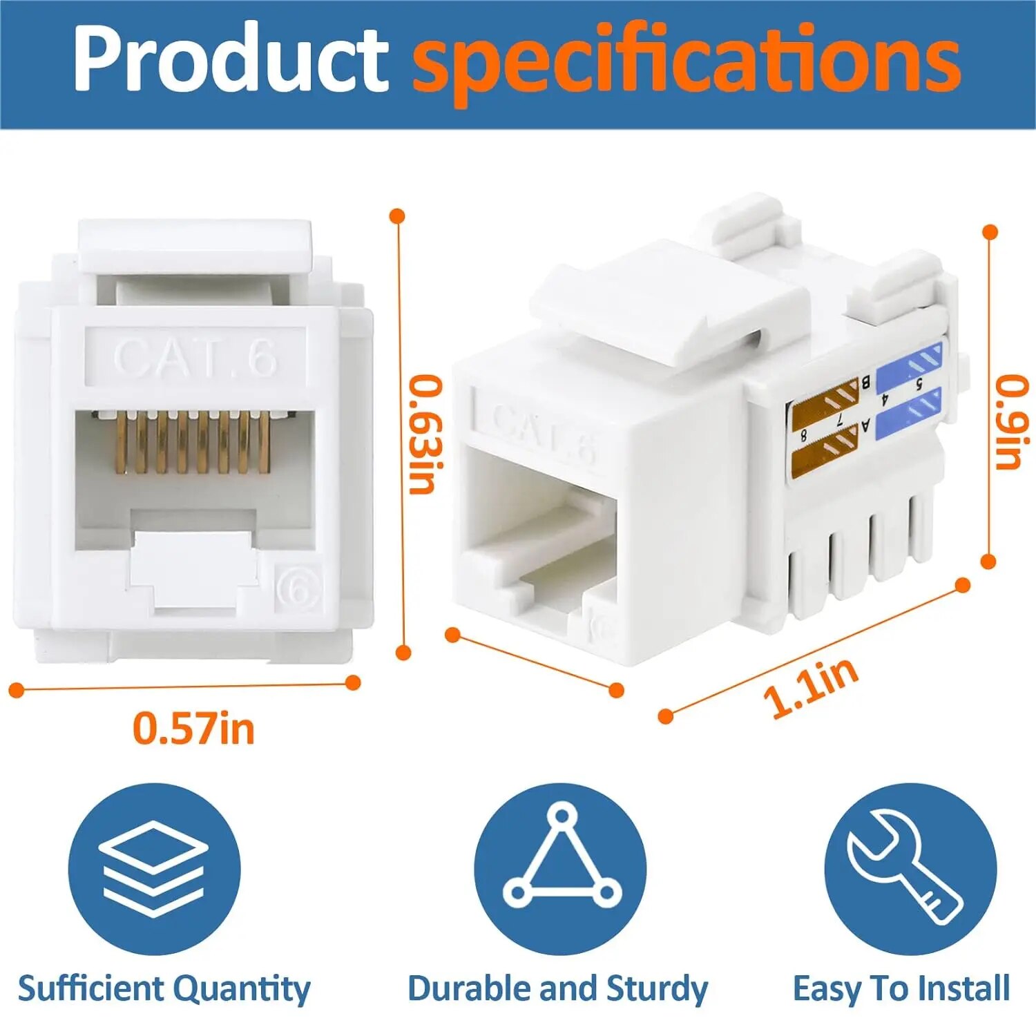 ZoeRax 10-Pack RJ45 Keystone J - Patch Panel Cat6 のレビューと価格
