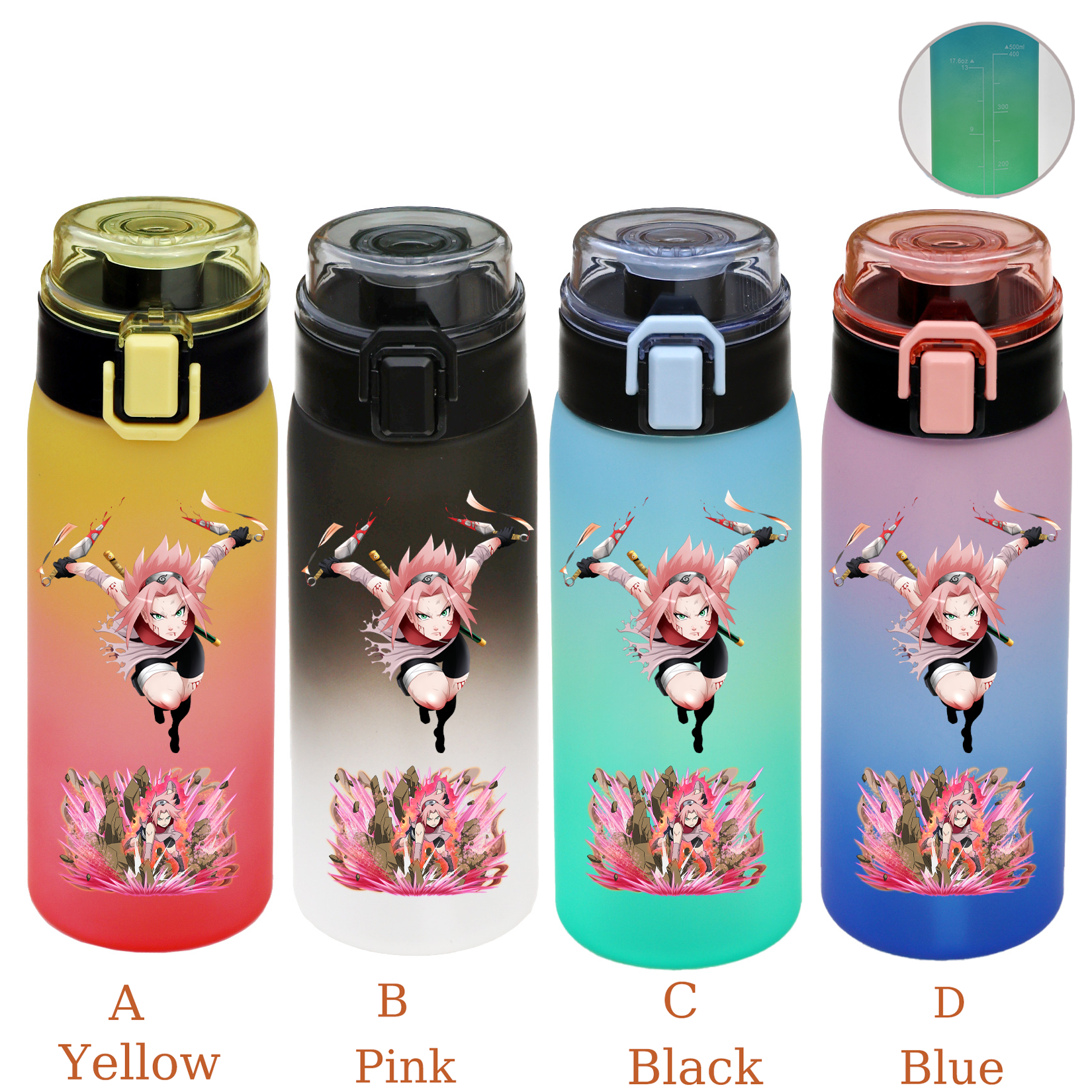 500ML NARUTO Sports Water Bott - Office Tech のレビューと価格