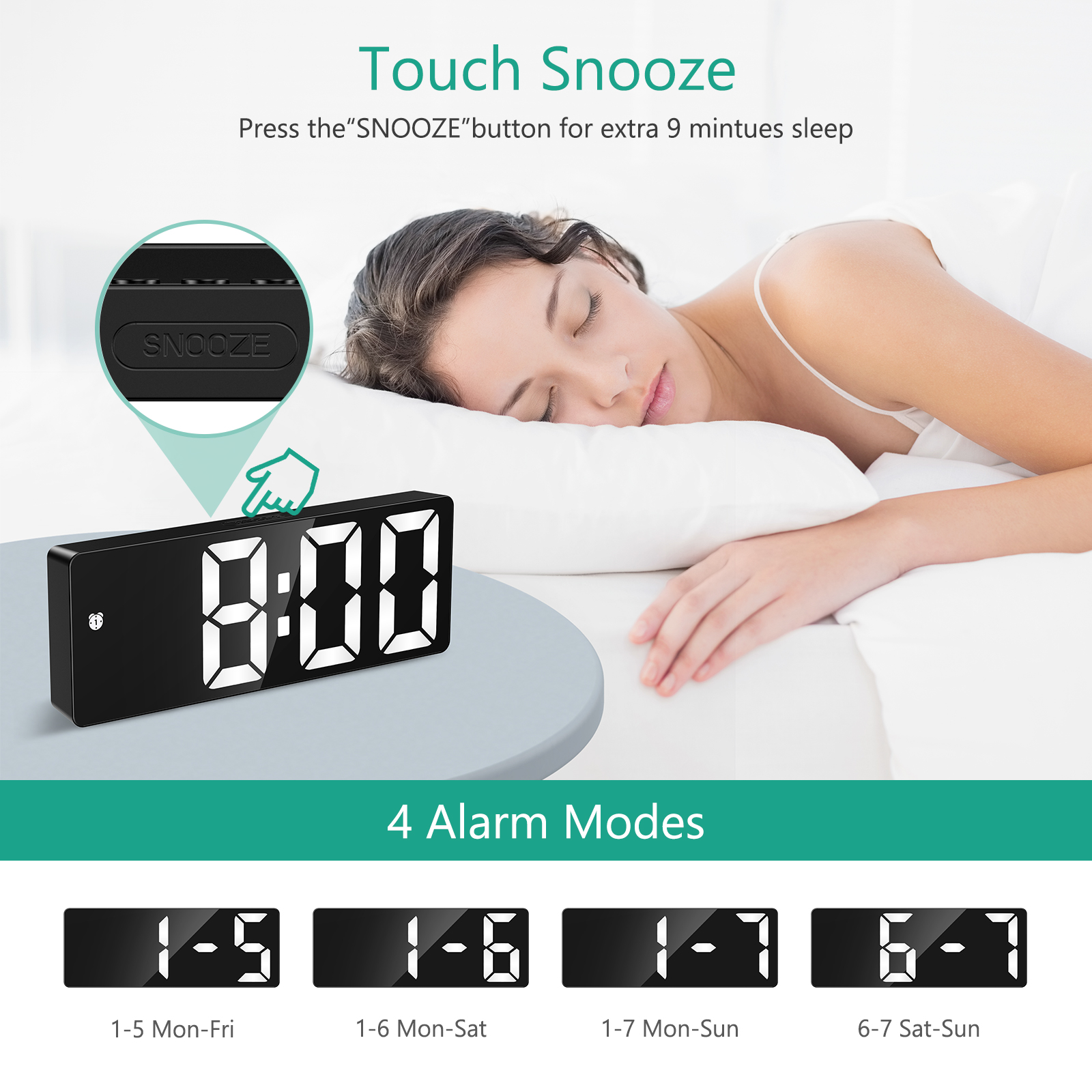 ORIA Upgraded LED Clock Digita - Office Tech Gadgets のレビューと価格