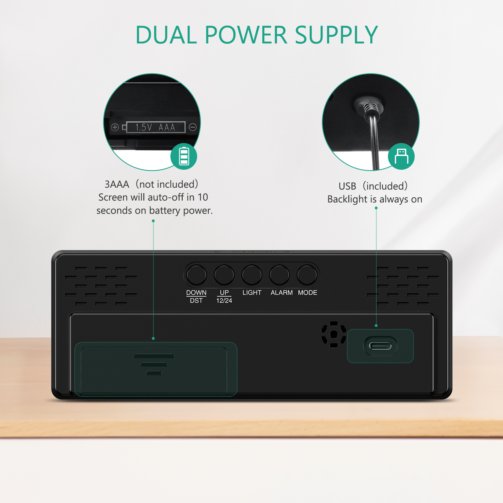 ORIA Upgraded LED Clock Digita - Office Tech Gadgets のレビューと価格