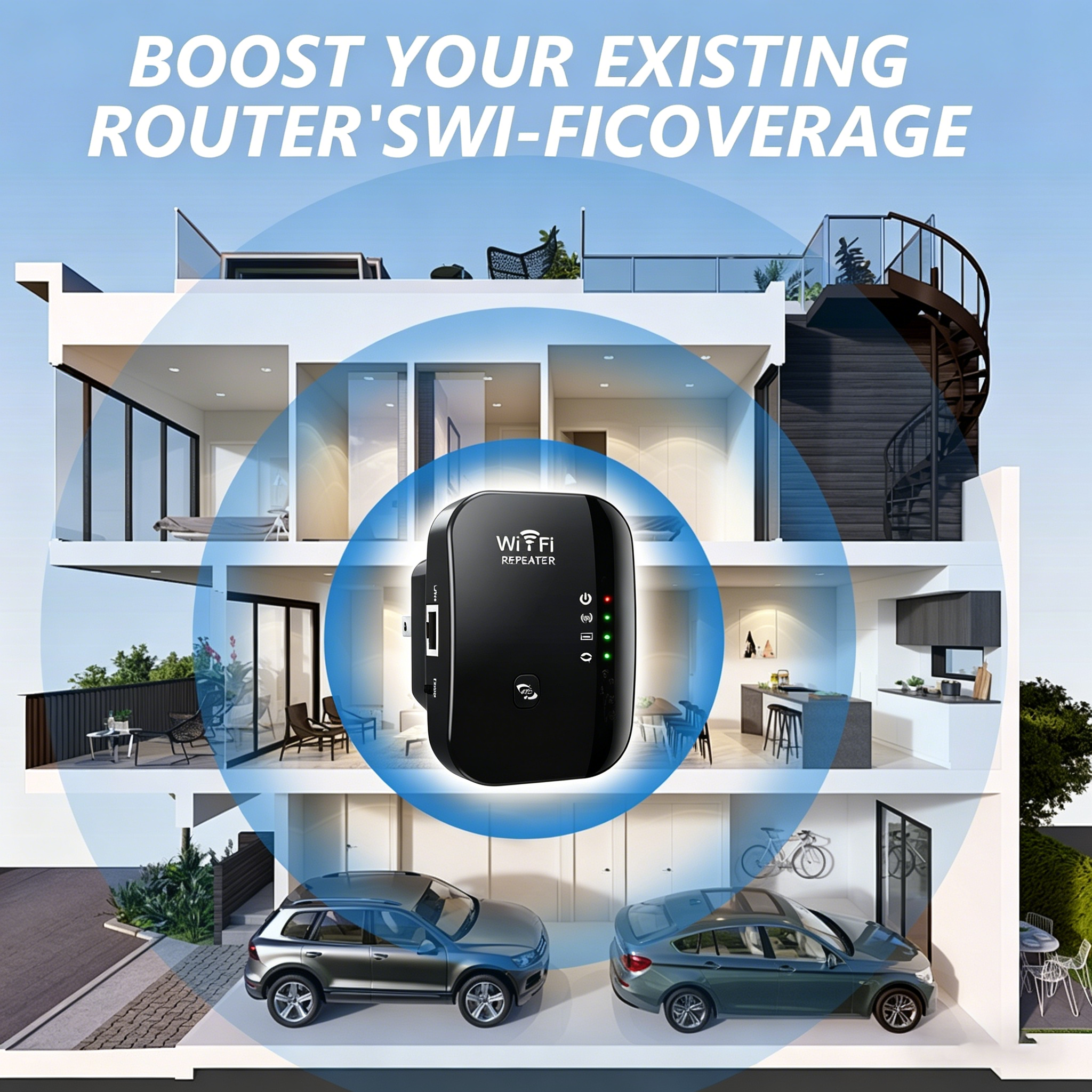 Wireless 300M 2.4GHz WiFi Rang - Office Tech のレビューと価格