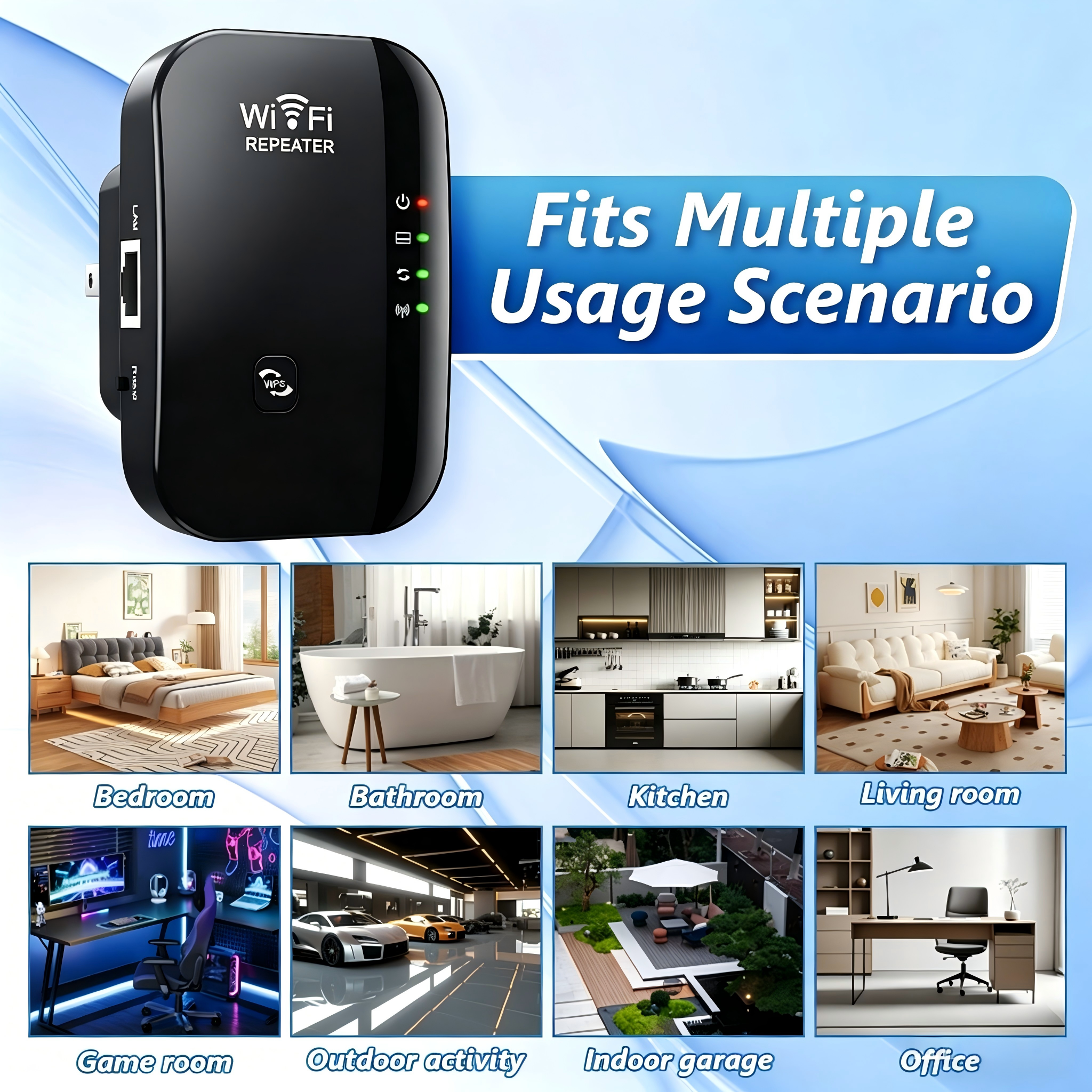 Wireless 300M 2.4GHz WiFi Rang - Office Tech のレビューと価格