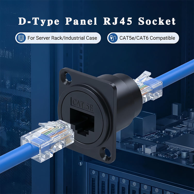 D-Type Panel Mount RJ45 Socket - Patch Panel Cat6 のレビューと価格