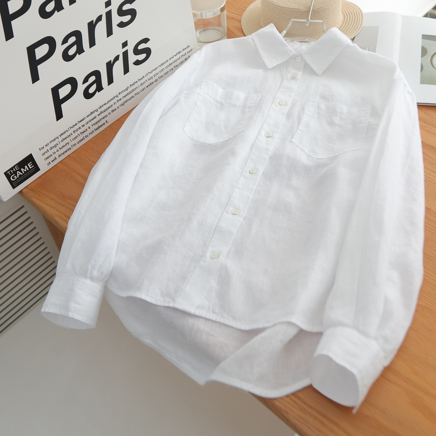 Women's 100% Linen Button-Down - Office Tech のレビューと価格