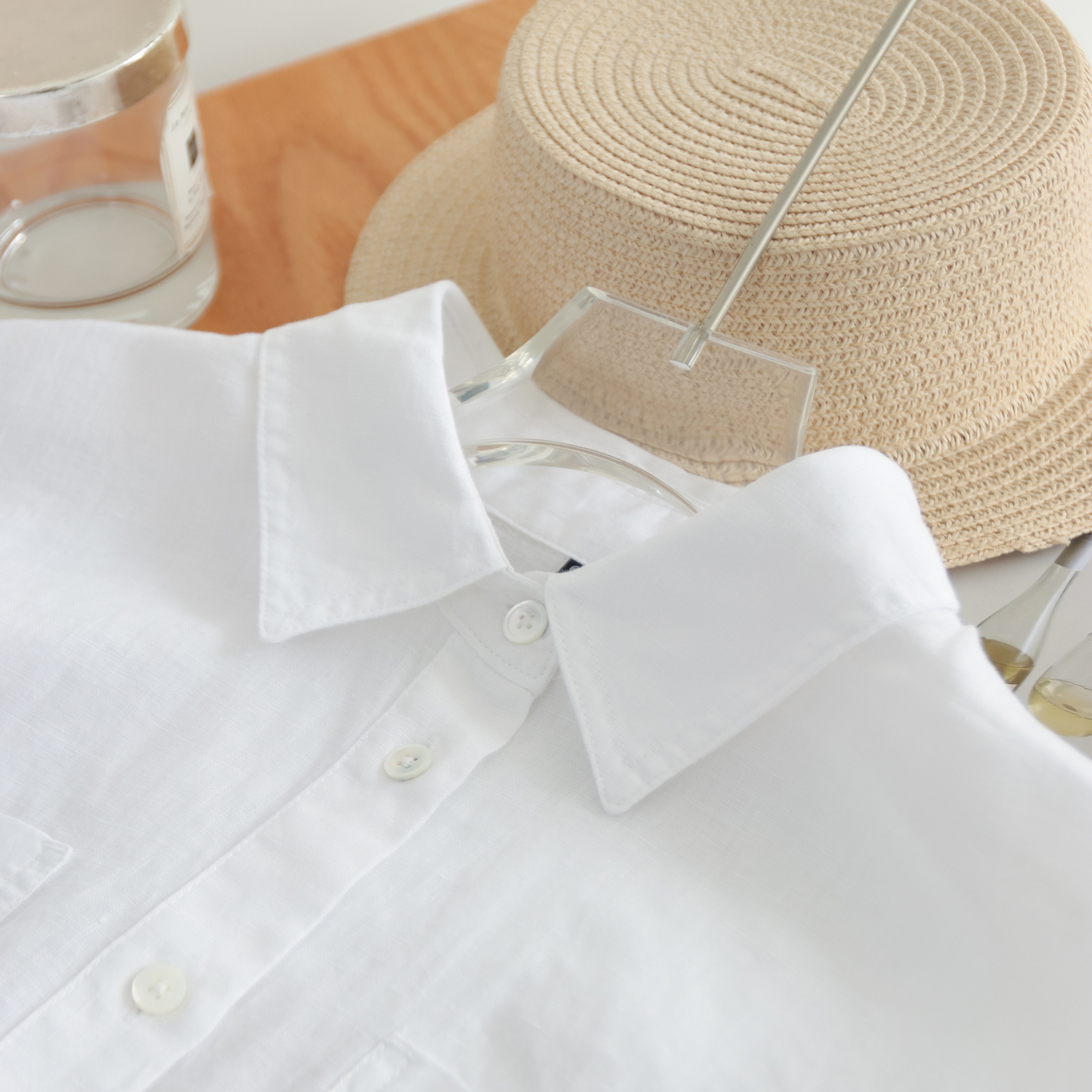 Women's 100% Linen Button-Down - Office Tech のレビューと価格