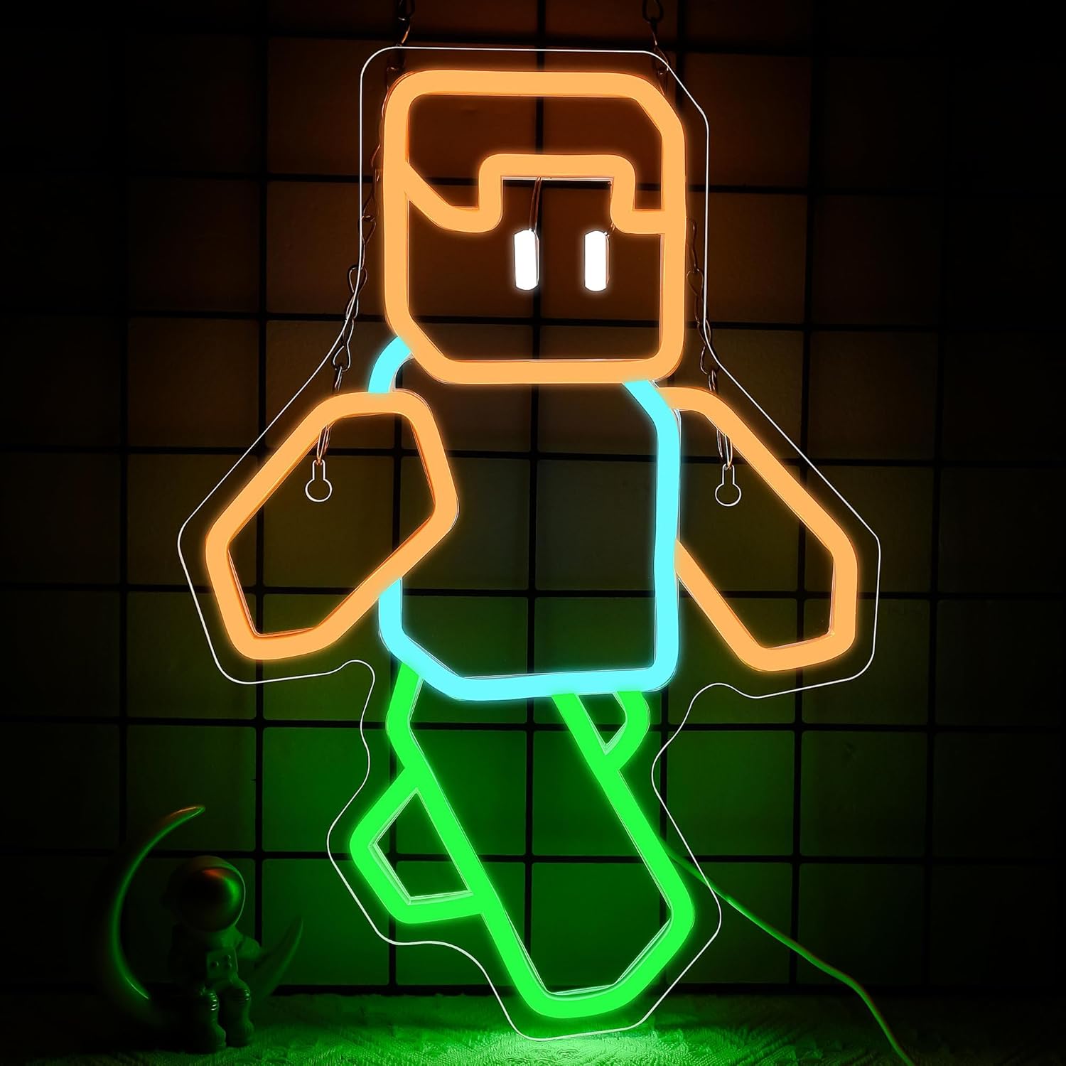 Pixel Art Character Neon Sign  - Tech Office Wall Art のレビューと価格